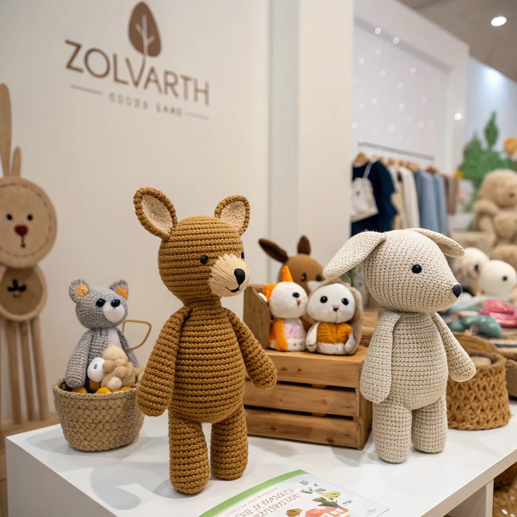 Handmade toys on display at ZOLVARITH store
